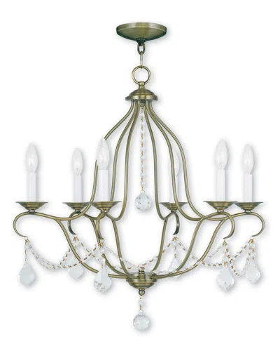 Livex Lighting Discontinued Livex Chesterfield 6-light Antique Brass Chandelier