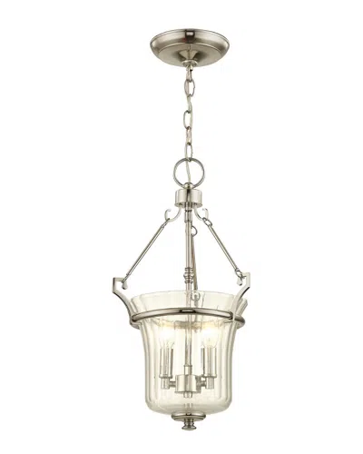 LIVEX LIGHTING DISCONTINUED LIVEX CORTLAND 2-LIGHT POLISHED NICKEL PENDANT