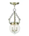 Livex Lighting Discontinued Livex Everett 2-light Antique Brass Pendant