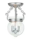 Livex Lighting Discontinued Livex Everett 2-light Brushed Nickel Ceiling Mount