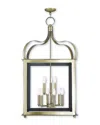 Livex Lighting Discontinued Livex Garfield 6-light + 3-light Antique Brass Lantern