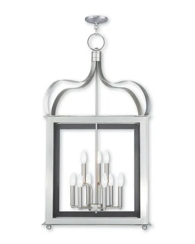 Livex Lighting Discontinued Livex Garfield 6-light + 3-light Brushed Nickel Lantern