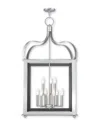 Livex Lighting Discontinued Livex Garfield 6-light + 3-light Brushed Nickel Lantern