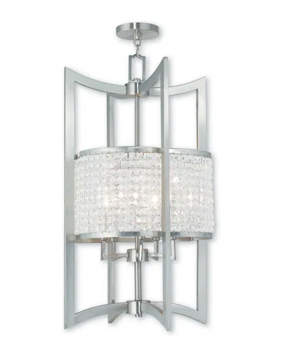 Livex Lighting Discontinued Livex Grammercy 5-light Brushed Nickel Lantern