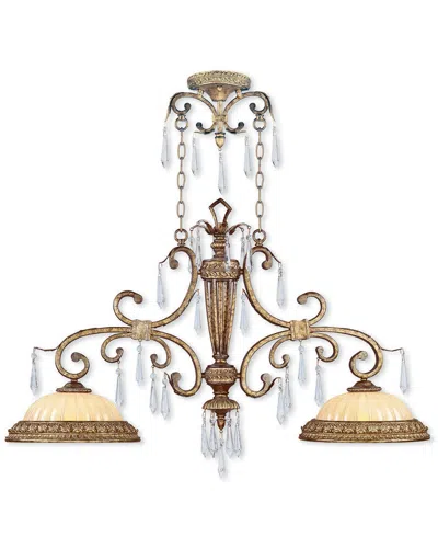 Livex Lighting Discontinued Livex La Bella 2-light Vintage Gold Leaf Island