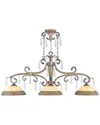 Livex Lighting Discontinued Livex La Bella 3-light Vintage Gold Leaf Island