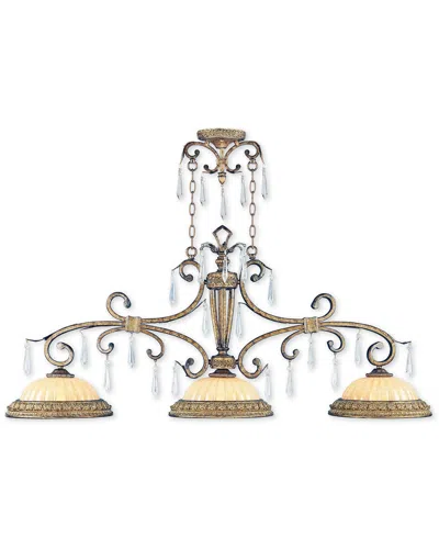 Livex Lighting Discontinued Livex La Bella 3-light Vintage Gold Leaf Island