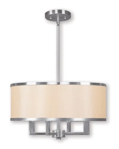 Livex Lighting Discontinued Livex Park Ridge 4-light Brushed Nickel Chandelier