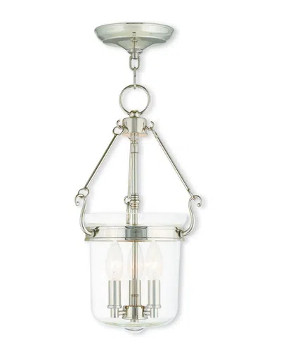 Livex Lighting Discontinued Livex Rockford 3-light Polished Nickel Pendant