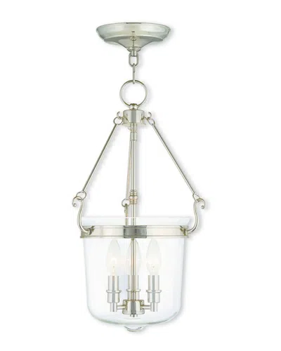 Livex Lighting Discontinued Livex Rockford 3-light Polished Nickel Pendant