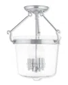 Livex Lighting Discontinued Livex Rockford 4-light Brushed Nickel Ceiling Mount