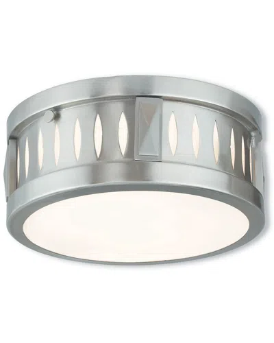 Livex Lighting Discontinued Livex Vista 2-light Brushed Nickel Ceiling Mount