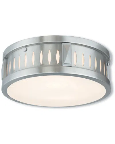 LIVEX LIGHTING DISCONTINUED LIVEX VISTA 2-LIGHT BRUSHED NICKEL CEILING MOUNT