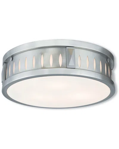 Livex Lighting Discontinued Livex Vista 3-light Brushed Nickel Ceiling Mount