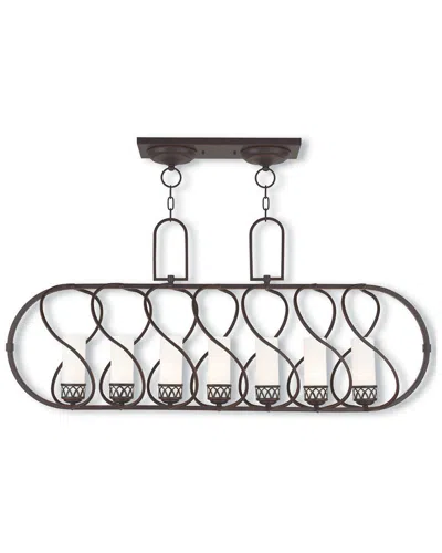 LIVEX LIGHTING DISCONTINUED LIVEX WESTFIELD 7-LIGHT OLDE BRONZE LINEAR CHANDELIER