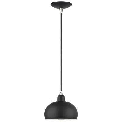 Livex Lighting Domma 1 Light Black Mini Pendant