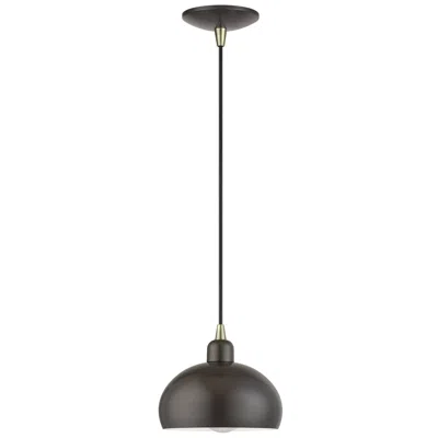 Livex Lighting Domma 1 Light English Bronze Mini Pendant
