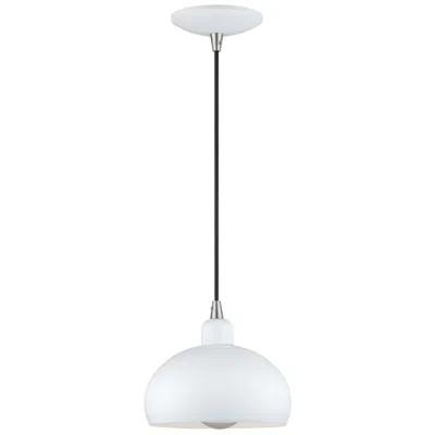 Livex Lighting Domma 1 Light White Mini Pendant