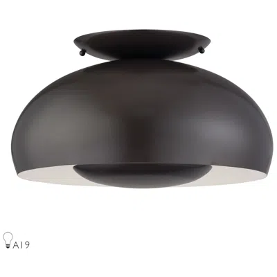 Livex Lighting Domma 3 Light English Bronze Large Semi-flush