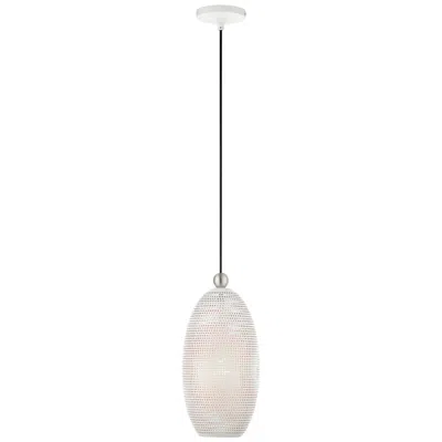 Livex Lighting Dublin 7 1/4" Wide White Metal Mini Pendant Light