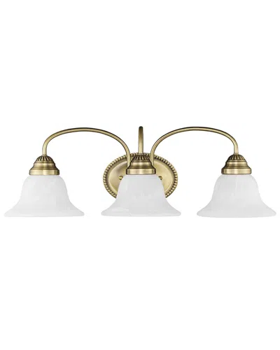 Livex Lighting Edgemont 3-light Antique Brass Bath-light In Animal Print