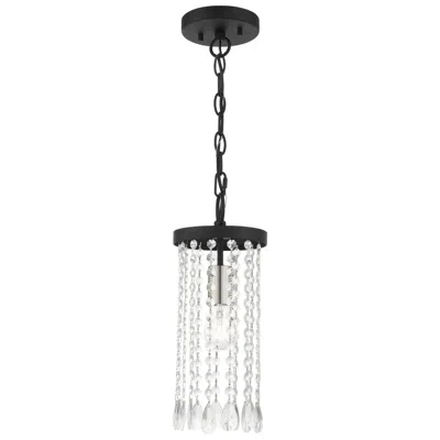 Livex Lighting Elizabeth 1 Light Black Mini Pendant