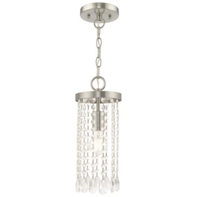 Livex Lighting Elizabeth 1 Light Brushed Nickel Mini Pendant