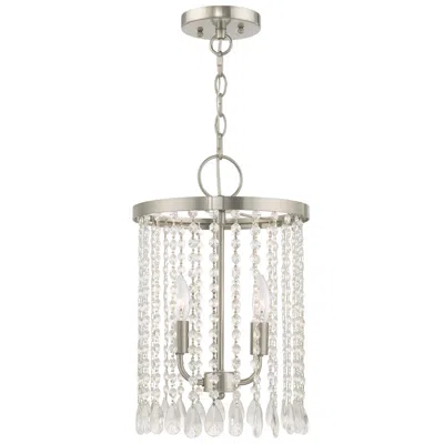 Livex Lighting Elizabeth 2 Light Brushed Nickel Mini Pendant