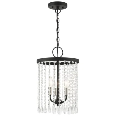Livex Lighting Elizabeth 3 Light Black Pendant Chandelier