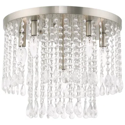 Livex Lighting Elizabeth 6 Light Brushed Nickel Ceiling Mount