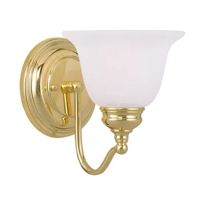 Livex Lighting Essex 6.25-in W 1-light Polished Brass Arm Wall Sconce