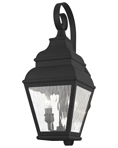 Livex Lighting Exeter 2-light Black Outdoor Wall Lantern