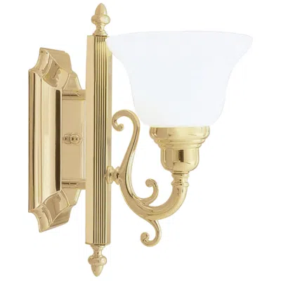 Livex Lighting French Regency 1-light Polished Brass Arm Wall Sconce