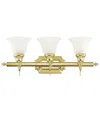 Livex Lighting French Regency 3-light Polished Brass Bath-light