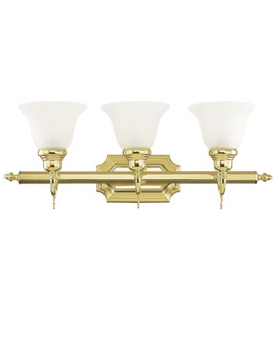 Livex Lighting French Regency 3-light Polished Brass Bath-light In Gold