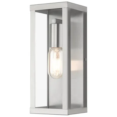 Livex Lighting Gaffney 11" High Brushed Nickel Outdoor Wall Light