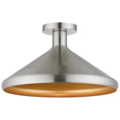 Livex Lighting Geneva 1 Light Brushed Nickel Semi-flush
