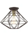 Livex Lighting Geometric Bronze-flush Mount