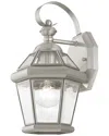 Livex Lighting Georgetown 1-light Bn Outdoor Wall Lantern In Silver