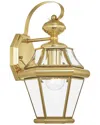 Livex Lighting Livex Georgetown 1-light Pb Outdoor Wall Lantern In Gold