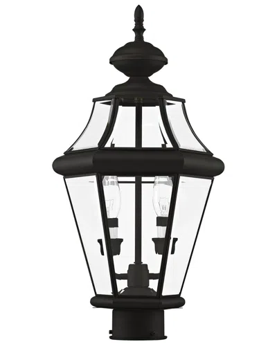 Livex Lighting Georgetown 2-light Black Outdoor Post Lantern