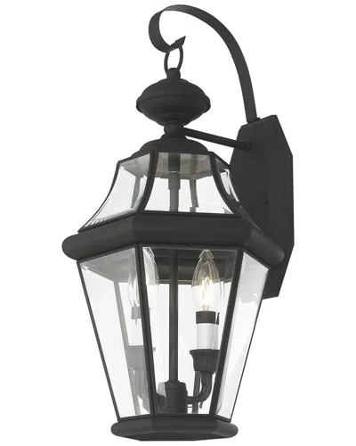 Livex Lighting Georgetown 2-light Black Outdoor Wall Lantern
