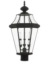 Livex Lighting Georgetown 3-light Black Outdoor Post Lantern