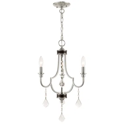 Livex Lighting Glendale 3 Light Brushed Nickel Mini Chandelier