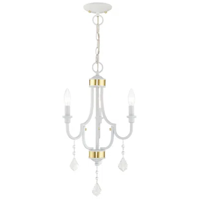 Livex Lighting Glendale 3 Light White Mini Chandelier