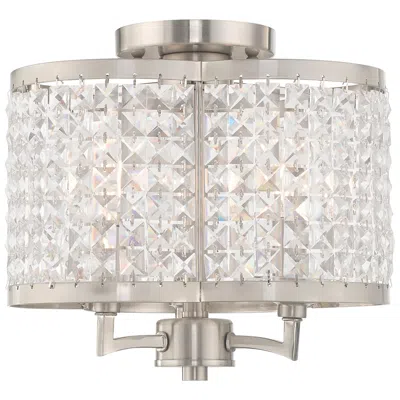 Livex Lighting Grammercy 3 Light Brushed Nickel Ceiling Mount