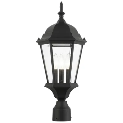 Livex Lighting Hamilton 21" Textured Black 3-light Outdoor Post Light