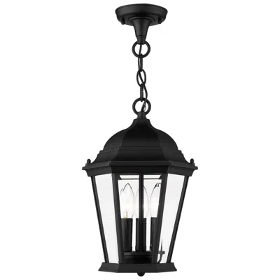 Livex Lighting Hamilton 9 1/2" Black 3-light Outdoor Hanging Light