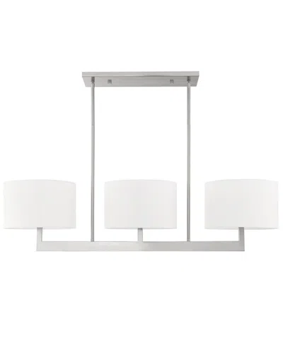 Livex Lighting Hayworth 3 Light Bn Linear Chandelier In Gray