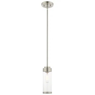 Livex Lighting Hillcrest 1 Light Brushed Nickel Mini Pendant